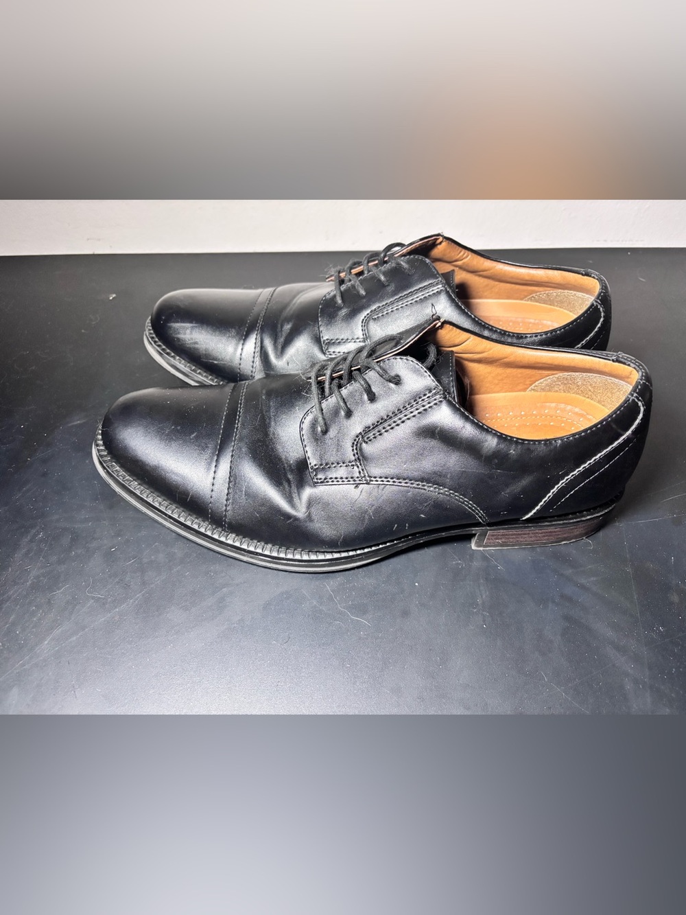 George Black Leather Derby Dress Shoes